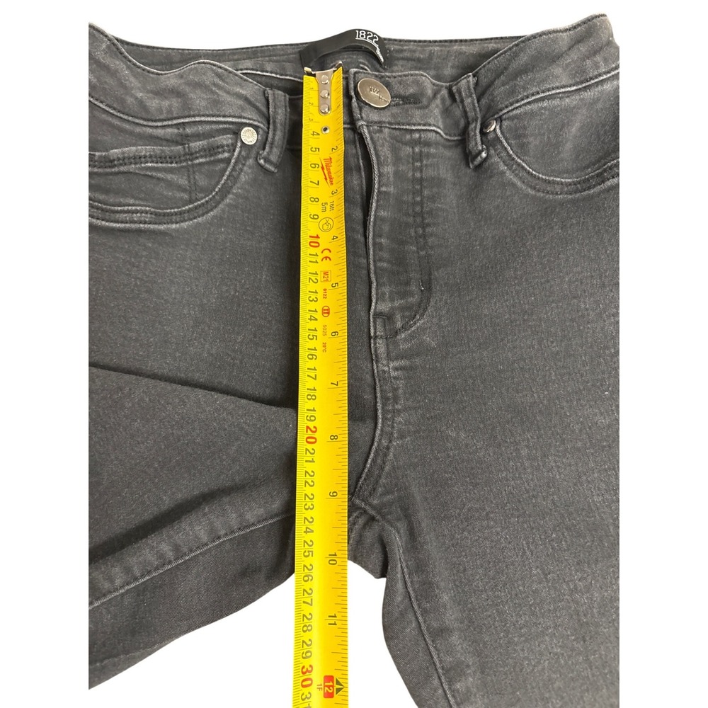 1822 Denim Womens Black Skinny Jeans Mid Rise Stretch Size 10 CJ5M1116A6 - Picture 7 of 10